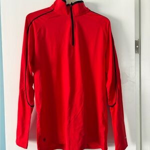 Men's Red Quarter-Zip Jacket storm tech